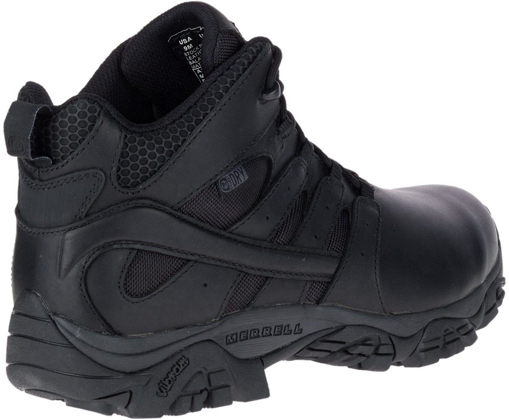 Merrell Boots Black - Moab 2 Mid Tactical Response Waterproof - Mens 52XMWLNRQ